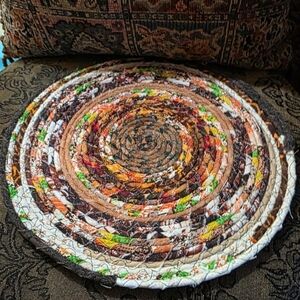 Clothesline coiled AND SEWN Centerpiece handmade